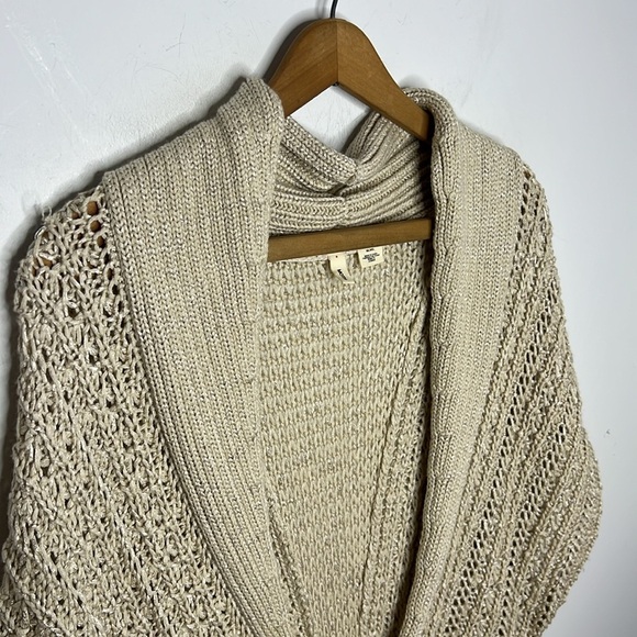 MOTH Anthropologie Dolman Slouchy Oversized Chunky Knit Cardigan Boho Sweater - Picture 3 of 12